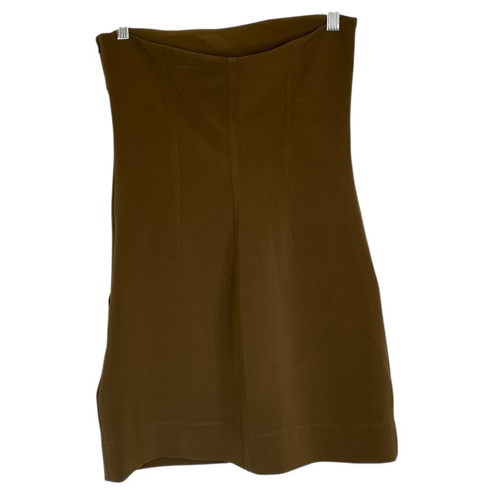 PARIS GEORGIA Audrey Strapless Caramel Brown Mini Dress Size XS - Picture 4 of 10